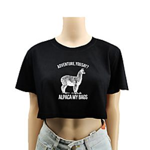 Women's Crop Top Tee  T-shirt Crop Top Crew Neck Letter Printed Sport Athleisure T Shirt Top Short Sleeves Breathable Soft Comfortable Everyday Use Street Casual Daily Outdoor Lightinthebox