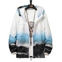 Men's UPF 50 UV Sun Protection Zip Up Hoodie Long Sleeve Fishing Running Hiking Jacket Cooling Shirt with Pockets Summer Outdoor Quick Dry Lightweight Breathable Jacket Top Climbing Lightinthebox - thumbnail