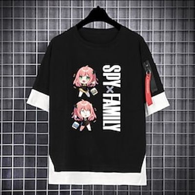 Inspired by SPY×FAMILY Loid Forger Yor Forger Anya Forger Cosplay Costume T-shirt Polyester  Cotton Blend Pattern Harajuku Graphic Kawaii T-shirt For Men's  Women's  Couple's Lightinthebox