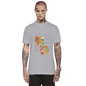 Men's Tee T shirt Hot Stamping Graphic Prints Vintage Print Short Sleeve Casual Tops Ethnic Style Casual Fashion Designer Blue Gray White Lightinthebox