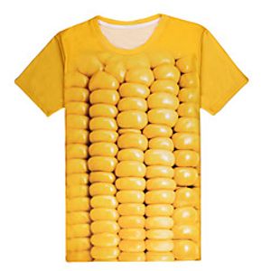 corn on the cob t-shirt (4xl) yellow Lightinthebox