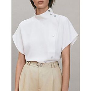 stand collar shift elegant shirts  tops Lightinthebox
