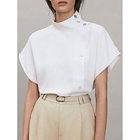 stand collar shift elegant shirts  tops Lightinthebox - thumbnail