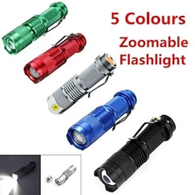 Alonefire SK68 Zoom Red Light Flashlight Mini Portable Belt Clip Tactical Focusing Zoom Torch Beekeeping Fishing Blood Vessels Search Ms Travel Hotel Camera Detector Outdoor Signal Red Lights Lightinthebox