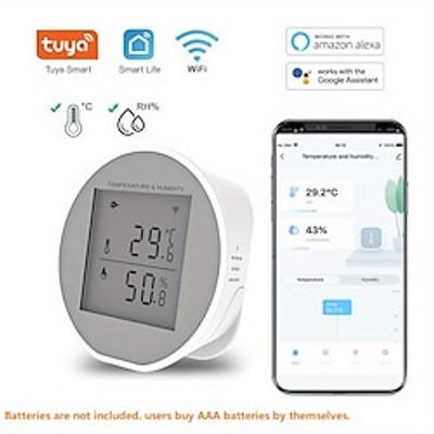 Tuya WiFi Temperature And Humidity Sensor Low Temperature And Freeze Alarm Home Security Device miniinthebox