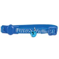 Petmate Fashion Reflective Cat Collar 8 - 12 Inch, Tiger Blue