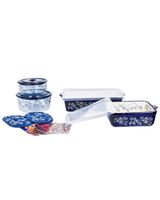 Temptations Floral Lace All-In-One Bakers Bundle of 7 Piece Blue - thumbnail