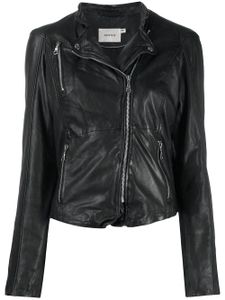 Gestuz distressed biker jacket - Black