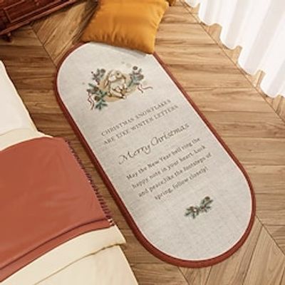 Christmas New Year Holiday Bedroom Carpet Bedside Carpet Household Anti Drop Carpet Children S Room Bedside Front Imitation Cashmere Lightinthebox