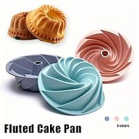 Bake Delicious Cakes, Pudding, Breads  More With This European Grade Silicone Fluted Cake Pan Lightinthebox - thumbnail