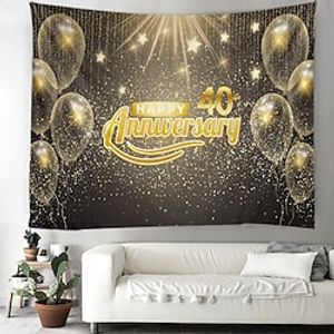 Wedding Large Wall Tapestry Happy Anniversary Art Decor Photograph Backdrop Blanket Curtain Hanging Home Bedroom Living Room Decoration miniinthebox