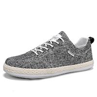 Men's Sneakers Casual Outdoor Daily Cloth Breathable Comfortable Lace-up Black Beige Gray Summer Spring Lightinthebox