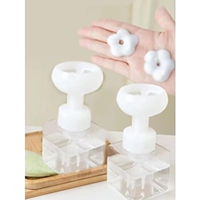 1pcbathroom Flower Shaped Foam Press Bottles For Hand Wash, Facial Cleanser, Shower Gel, Shampoo Dispenser Lightinthebox