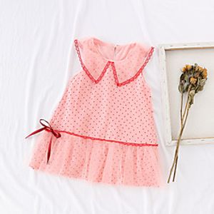 Kids Little Girls' Dress Patchwork Tulle Dress Birthday Festival Blushing Pink White Knee-length Sleeveless Princess Sweet Dresses Summer 4-13 Years miniinthebox