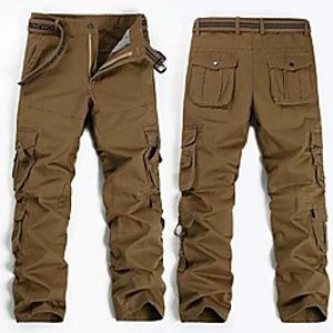 Men's Work Pants Hiking Cargo Pants Track Pants Outdoor Ripstop Breathable Multi Pockets Sweat wicking ArmyGreen Grey khaki Black 28 29 30 31 32  Wear Resistance Lightinthebox