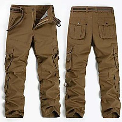 Men's Work Pants Hiking Cargo Pants Track Pants Outdoor Ripstop Breathable Multi Pockets Sweat wicking ArmyGreen Grey khaki Black 28 29 30 31 32  Wear Resistance Lightinthebox