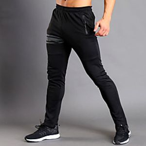 Men's Sweatpants Joggers Athletic Bottoms Drawstring Zipper Pocket Summer Fitness Gym Workout Running Jogging Exercise Thermal Warm Quick Dry Breathable Normal Sport Stripes Black  Micro-elastic Lightinthebox