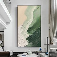 Handmade Original Beach Oil Painting On Canvas Boho Wall Art Decor Thick Texture Abstract Seascape Painting for Home Decor With Stretched Frame/Without Inner Frame Painting Lightinthebox - thumbnail