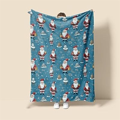 Christmas Santa Claus Super Soft Blanket,Lightweight Novelty Flannel Throw Blankets Warm  All Seasons Room Decoration Gifts Home Decor Lightinthebox