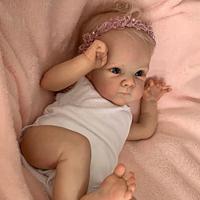 19 inch Reborn Doll Reborn Baby Doll lifelike Gift New Design Creative Lovely Cloth 3/4 Silicone Limbs and Cotton Filled Body with Clothes and Accessories for Girls' Birthday and Festival Gifts Lightinthebox