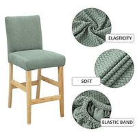 Stretch Bar Stool Cover Pub Counter Stool Chair Slipcover for Dining Room Cafe Furniture Chair Seat Cover Stretch Protectors Non Slip with Elastic Bottom Lightinthebox - thumbnail