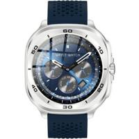 Swiss Military DOM 7 Smartwatch Silver Frame with Blue Silicone Strap (SM-WCH-DOM7-SILF-BLU)