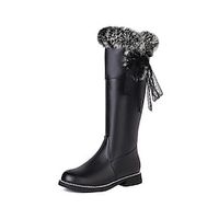 Women's Boots Knee High Boots Flat Heel Round Toe Minimalism Daily PU Leather Zipper Fall Winter Solid Colored White Black Rosy Pink miniinthebox Women's Boots Knee High Boots Flat Heel Round Toe Minimalism Daily PU Leather Zipper Fall Winter Solid Colored White Black Rosy Pink miniinthebox