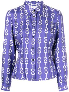 Céline Pre-Owned horsebit print shirt - PURPLE