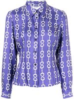 Céline Pre-Owned horsebit print shirt - PURPLE - thumbnail