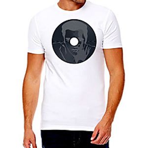 Men's Unisex Tee T shirt Hot Stamping Graphic Prints Human Plus Size Print Short Sleeve Casual Tops Cotton Basic Fashion Designer Big and Tall White miniinthebox