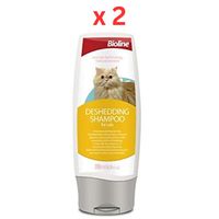 Bioline Deshedding Shampoo For Cat White 200ml (UAE Delivery Only) (Pack of 2)