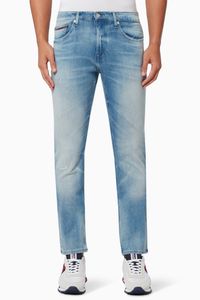 Scanton Slim Distressed Jeans in Denim