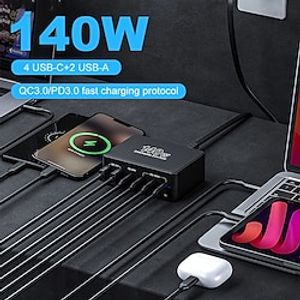 USB 3.0 USB C Hubs 6 Ports 6-in-1 Support Power Delivery Function USB Hub with RJ45 12V / 3A DC 5V / 3A 20V / 5A Power Delivery For Laptop Tablet Smartphone miniinthebox