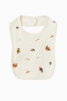 Polo Bear Print Bib in Cotton - thumbnail