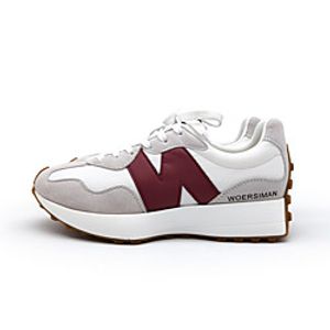 Women's Sneakers Flat Heel Daily Outdoor Nubuck Polyester Color Block White Lightinthebox