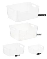 Keyway Multi Sizes Storage Boxes Clear Set of 4