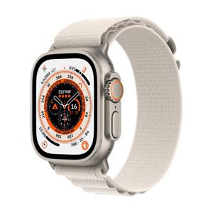 Apple Watch Ultra GPS + Cellular 49mm Gold Titanium Case with Starlight Alpine Loop - Small