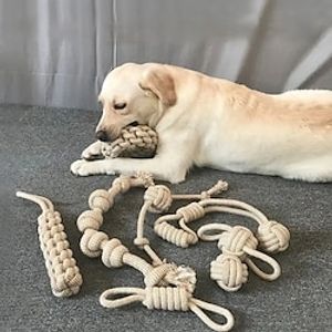 Dog Chew Toys Indestructible Cotton Braided Rope ToyKnotted Rope Toy For Small And Medium Dogs Lightinthebox