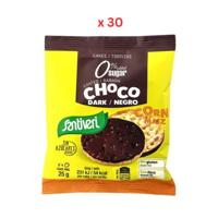 Santiveri Corn Cakes Coated with Dark Chocolate, 25GX30