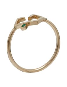 Hubb Ring Extra Small Solid Emerald Dot