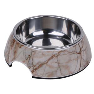 Pawsitiv Round Classic Design Bowl - Marble Large