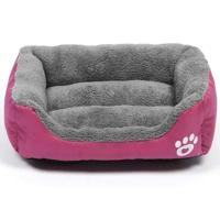Grizzly Square Dog Bed Wine Red Medium - 54 X 42Cm Sauqre Dog Bed