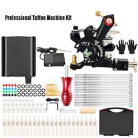 Beginner Tattoo Machine Kit Gun Power Supply Premium Inks Needles Grip Box Set Lightinthebox