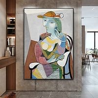 Mintura Handmade Pablo Picasso Famous Oil Paintings On Canvas Home Decoration Modern Wall Art Abstract Portrait Picture For Home Decor Rolled Frameless Unstretched Painting Lightinthebox