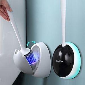 Silicone Toilet Brush for WC Accessories Drainable Toilet Brush Wall-Mounted Cleaning Tools Home Bathroom Accessories Sets miniinthebox