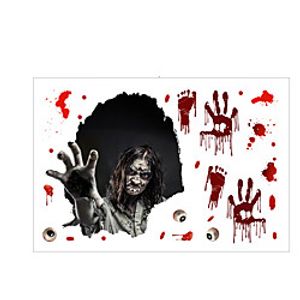 Halloween Wizard Blood Handprint Horror Holiday Decoration Wall Stickers Background Wall Toilet Stickers Creative Wall Stickers miniinthebox