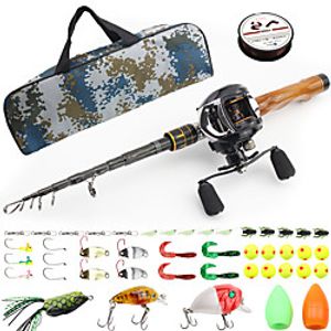 Fishing Rod and Reel Combo Telescopic Rod Carbon High Speed Mini Portable Freshwater and Saltwater Sea Fishing Lure Fishing  Lightweight Lightinthebox