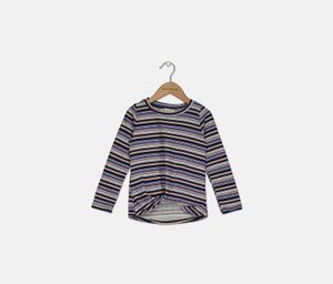 Toddlers Waverly Twist Front Tee  Pink/Blue Combo
