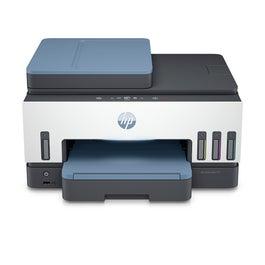 HP Smart Tank 795 All-in-One Ink Tank Printer wireless, Print, Scan, Copy, Fax, Auto Duplex Printing, Document Feeder, Print up to 18000 black or 8000 color pages, White/Blue [28B96A]