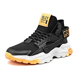 Men's Sneakers Casual Preppy Daily Office  Career Tissage Volant Breathable Non-slipping Wear Proof White Black Spring Summer miniinthebox